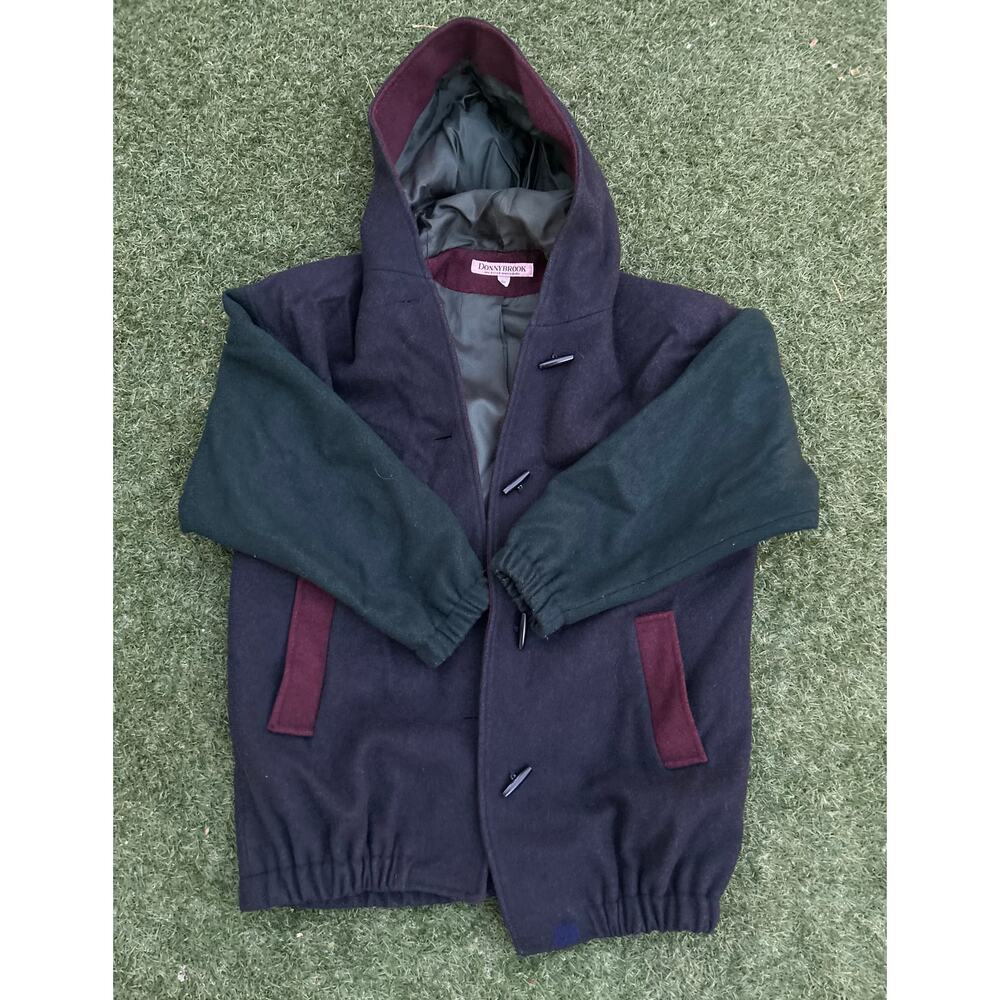 Vintage 90s Donnybrook Wool Hooded Coat - Women Size 8 / Medium